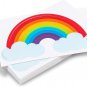 Colorful Rainbow Waterproof Decal, Vinyl Sticker (3.5 X 2 In, 36 Pack)
