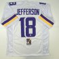 Autographed/Signed Justin Jefferson Minnesota White Football Jersey JSA COA
