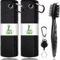 Golf Towels, Microfiber Waffle Pattern Towels - Golf Club Brush with Cleaning (2