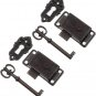 2 Sets Skeleton Key Lock Decorative Antique Brass Cabinet Lock with Key for Ches