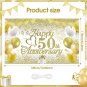 50Th Wedding Anniversary Decorations White Gold Happy 50Th Anniversary Banner 50