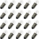 20PCS 6.3V 0.3A E10 Mini Screw Base Light Bulbs Warm White Miniature Screw Base