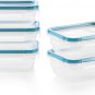 Total Solution 10-Pc Plastic Food Storage Containers Set, 3-Cup Rectangle Meal P