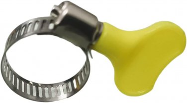 14-Pack Yellow Stainless Steel Hose Clamps, Adjustable Thumb Screw Key-Type Clam