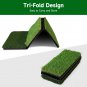 Tri-Turf Golf Hitting Mat, 3-In-1 Foldable Golf Practice Mat for Indoor and Outd