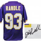 John Randle Signed Purple T/B Custom Football Jersey