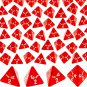 48 Pcs D4 Dice Cone Transparent 4 Sided Dice 0.8 Inch Clear Red Dice Polyhedral