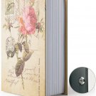 Secure Book Safe with Key Lock, Storage Box for Valuables, 9.5"×6"×2.2" (Rose,Ke