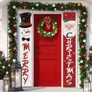 Christmas Door Banner Decorations Merry Christmas Santa Snowman Porch Banner Sig