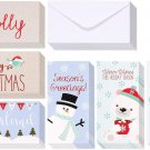 Christmas Greeting Cards with Money Envelopes for Cash (3.5 X 7.25 In, 36 Pack)