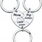 3Pcs/Set Mom Big Sister Little Sister Keychains Set Mother Daughters Matching He
