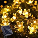 Solar Flower String Lights Outdoor Waterproof 50 LED Fairy Light Christmas Decor