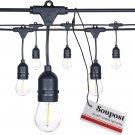 Outdoor LED Light String,Edison Retro Shatterproof S14 Bulb, Commercial Grade Pa