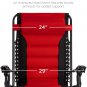 Oversized Padded Zero Gravity Chair, Folding Outdoor Patio Recliner, XL anti Gra