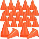 40 Pieces Small Orange Cones for Sports 7 Inch Football Cones Bike Obstacle Trai