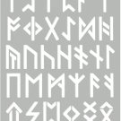 No.35 Metal Stencil, Elder Futhark Runes, Ancient Alphabet, Sigil Magic Alphabet