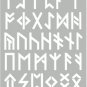 No.35 Metal Stencil, Elder Futhark Runes, Ancient Alphabet, Sigil Magic Alphabet