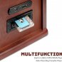10-In-1 Wood Classic Turntable Stereo System with Bluetooth Connection, Vinyl Re