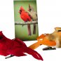 Cardinal Decor Set with Clip Male and Female Love Bird Cardinals with Story Card