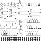 Pegboard Hooks 120Pcs,Pegboard Accessories Organizer Kit,Peg Board Hooks Fit 1/8