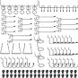 Pegboard Hooks 120Pcs,Pegboard Accessories Organizer Kit,Peg Board Hooks Fit 1/8