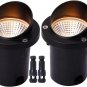 6W LED Shielded Well Light Outdoor,Low Voltage Landscape Lights Anti-Glare In-Gr