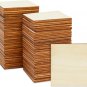 60 Pieces 2X2 Wood Squares for DIY Crafts, Unfinished Wooden Cutout Tiles for Pa