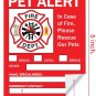 Pet Alert Safety Fire Rescue Sticker - save Our Pets Emergency Pet inside Decal