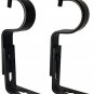 Adjustable Curtain Rod Brackets, Black, Set of 2