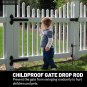 12" Heavy Duty Cane Bolt Gate Drop Rod Hardware Ground Latch for Wood PVC Vinyl