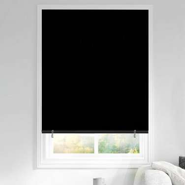 100% Blackout Roller Shades, No Drill No Tools Portable Blackout Roller Blinds f