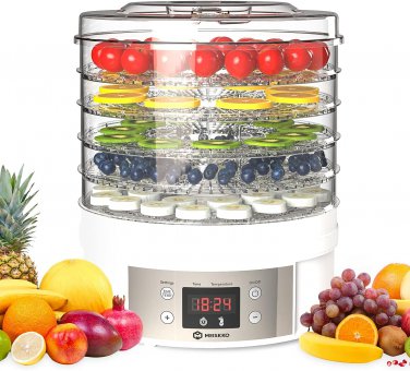 Food Dehydrator Machine, 5-Trays Electric Dryer Dehydrators for Food and Jerky,