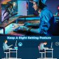 L Shaped Gaming Desk with LED Lights & Power Outlets, Reversible 56" Computer De