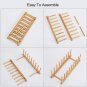 Bamboo Dish Plate Bowl Cup Book Pot Lid Cutting Board Drying Rack Stand Drainer