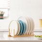 Bamboo Dish Plate Bowl Cup Book Pot Lid Cutting Board Drying Rack Stand Drainer