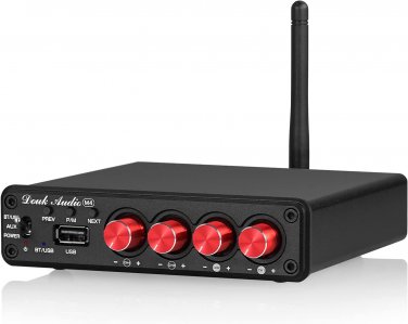 4 Channel Bluetooth Amplifier, 50W X 4 Audio Power Amp, Hi-Fi Home Stereo Speake