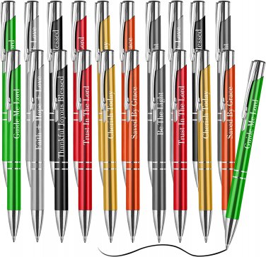 21 PCS Inspirational Ballpoint Pens Bible Verse Pen Motivational Quote Pens Coat