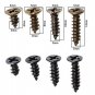 200PCS Small Cross Flat Head Tapping Wood Screws with Oxide and Wax 4 Size Screw