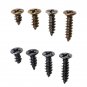 200PCS Small Cross Flat Head Tapping Wood Screws with Oxide and Wax 4 Size Screw