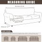 Stretch Sofa Cover Printed Couch Cover, Floral Pattern 4 Pieces Sofa Slipcover w