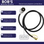 Low Pressure Regulator Hose, 8Ft Steel Propane Regulator Hose for LP Gas Grill o