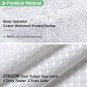 Extra Long Fabric Shower Curtain - Waffle Weave 84 Inches Long Heavy Duty Cloth