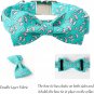 Summer Dog Collar with Bowtie, Soft Comfortable Adjustable Cute Manatee Bowtie C