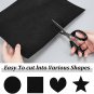 12 PCS Black Self Adhesive Felt Sheets, Soft Velvet Sticky Back Felt for Jewelry