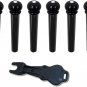 Plastic Acoustic Guitar Bridge Pins Pegs-6Pcs with 1Pc Bridge Pin Puller Remover