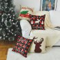 Christmas Pillow Covers Set of 4 Christmas Decorations Cotton Linen Winter Deer