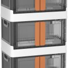 Collapsible Storage Bins - 3-Pack of Large 8.5-Gallon/33.8-Quart Stackable Wheel