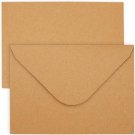 Kraft Paper Invitation Envelopes 4X6 for Wedding, Baby Shower, A6 V-Flap Brown E