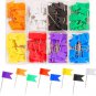 160 Pcs Push Pins Travel Map Flag World Map Pin Board Decorative Map Pins Assort
