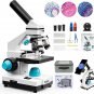 40X-2000X Microscope for Kids,Monocular Compound Microscope Kit for Students Adu
